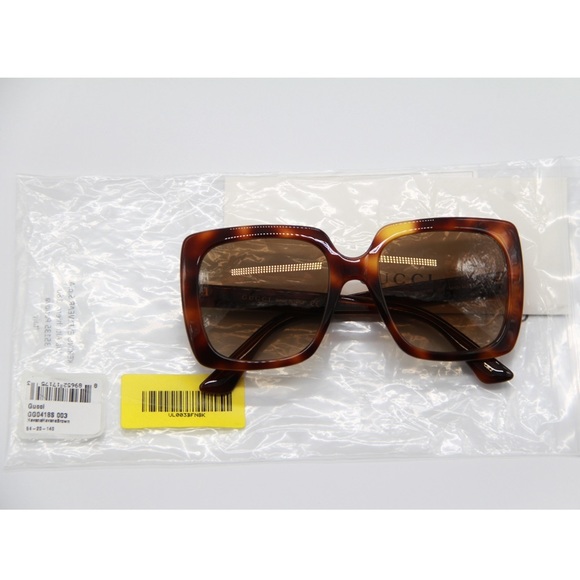 NEW GUCCI GG0418S 003 HAVANA BROWN SUNGLASSES GUCCI - Picture 13 of 14